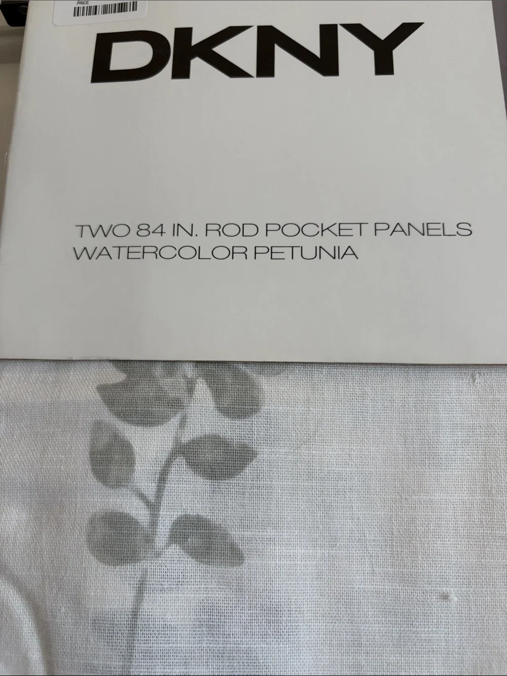 DKNY Watercolor Petunia Rod Pocket Curtain Panel 2-84 inch panels